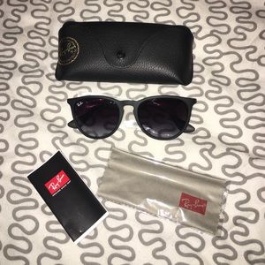 Ray Ban Erika Sunglasses- Black Matte