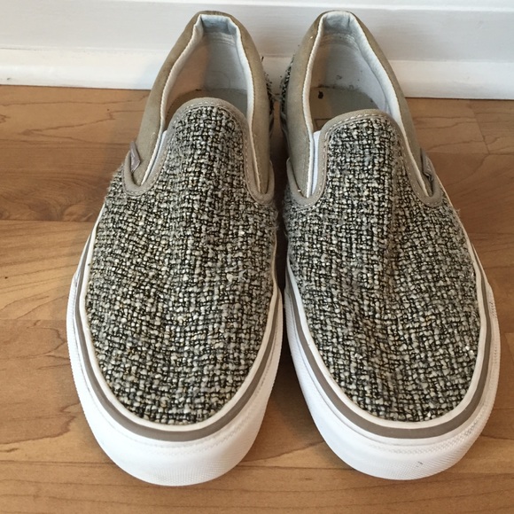 vans tweed slip on