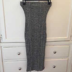 Strapless midi dress
