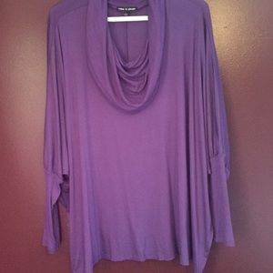 Purple cowl neck sweater