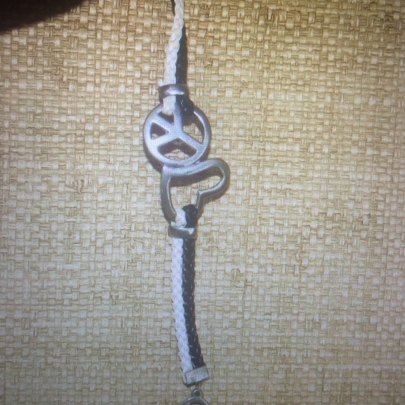Peace and love bracelet