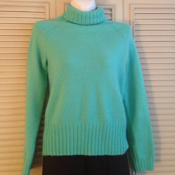 mint green turtleneck