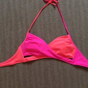 Victoria Secret orange and pink bathing suit top