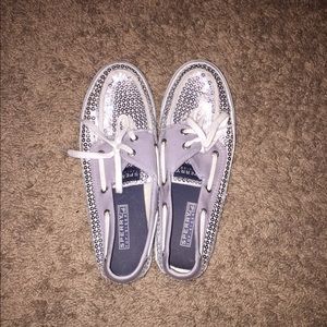 Sperry topsiders sequin shoes
