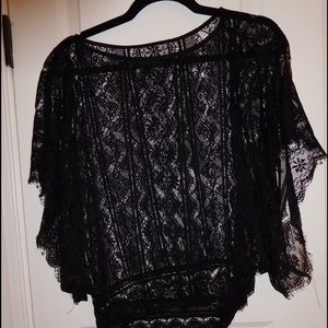 Black lace top