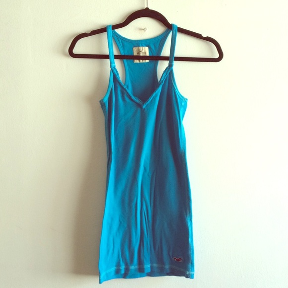 Hollister blue stretch tank