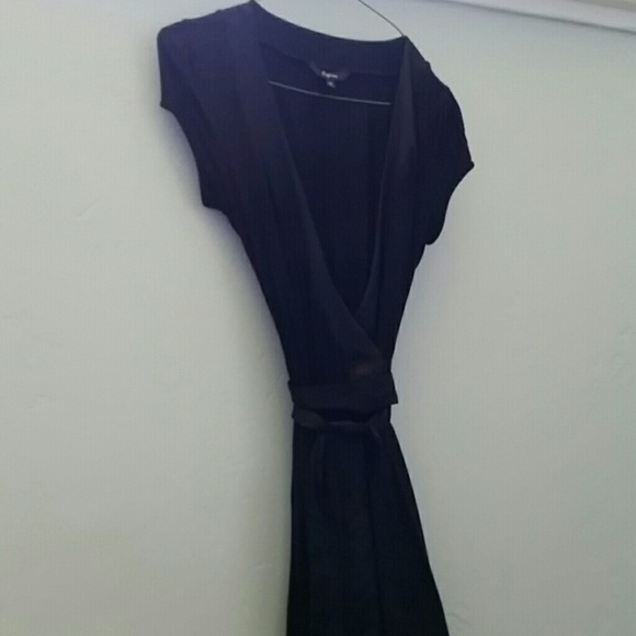 Black wrap dress