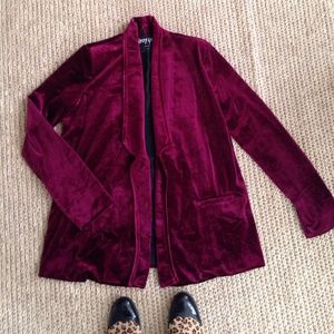 💸FINALSALE:Nasty gal plum velvet blazer