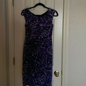 Sleeveless purple dress