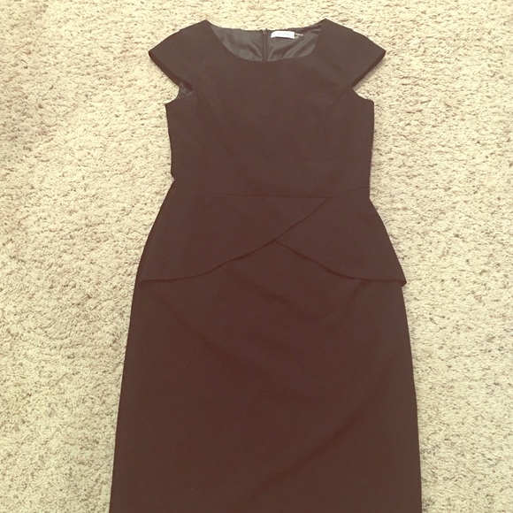 Calvin Klein black, peplum dress