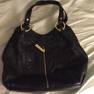 Michael Kors Black Purse with Gold Accents