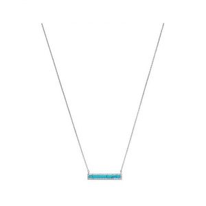 Michael Kors Turquoise/Silver Bar Necklace