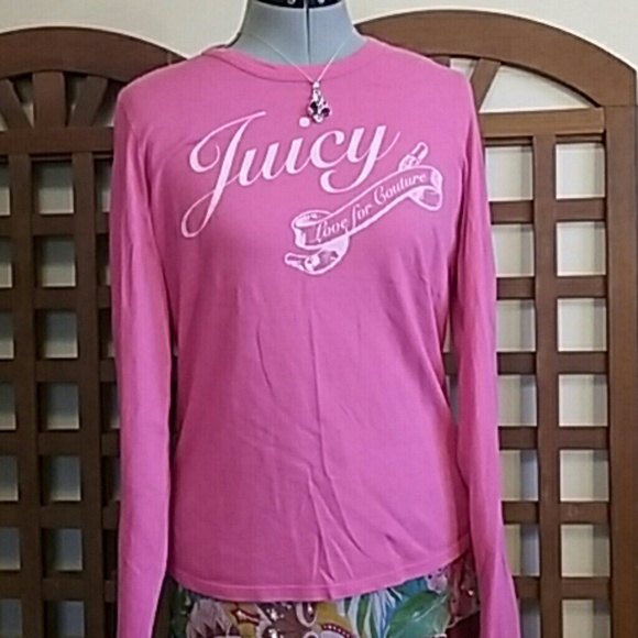Hot Pink Long-Sleeved Cotton T-Shirt