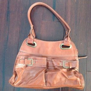 Faux leather shoulder bag!