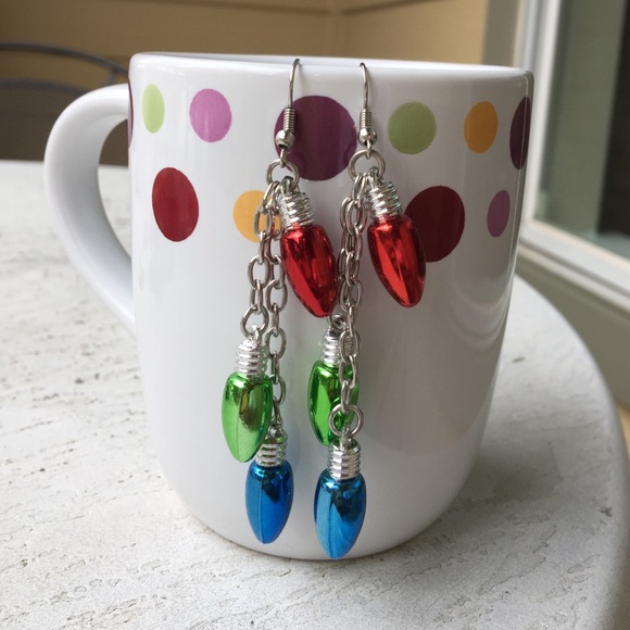 Christmas light earrings