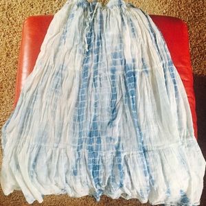 Gauze tie dyed skirt