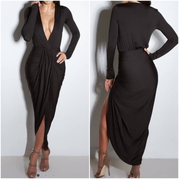 *NWT* Gorgeous Drape Plunge Wrap Dress SZ Med