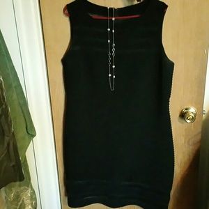 Adrianna Papell sexy black cocktail dress