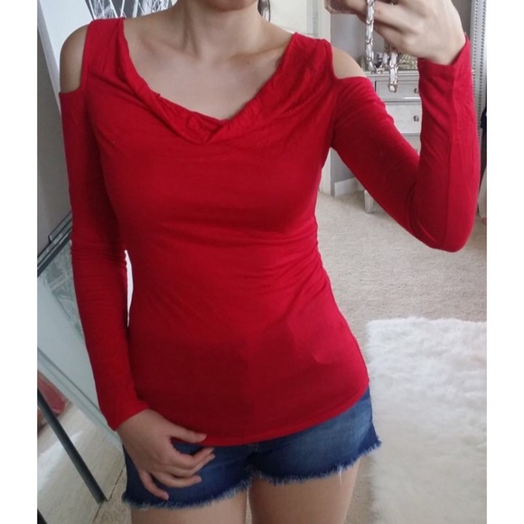 🚫GONE🚫 Neck Cold Off Shoulder Top Shirt Blouse - Picture 2 of 3