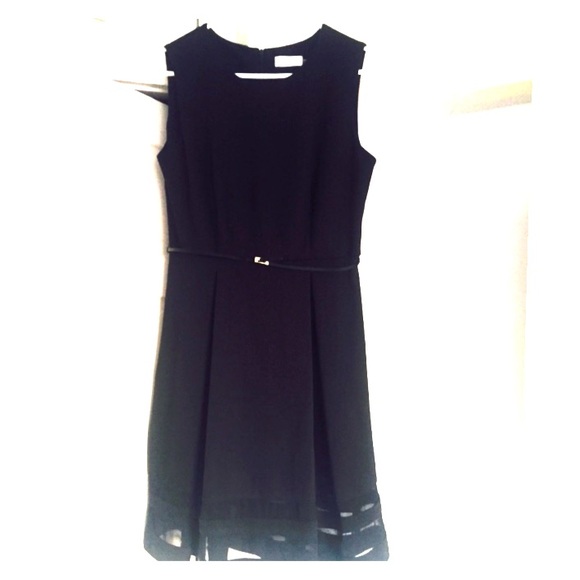 Black Calvin Klein Fit and Flare Dress