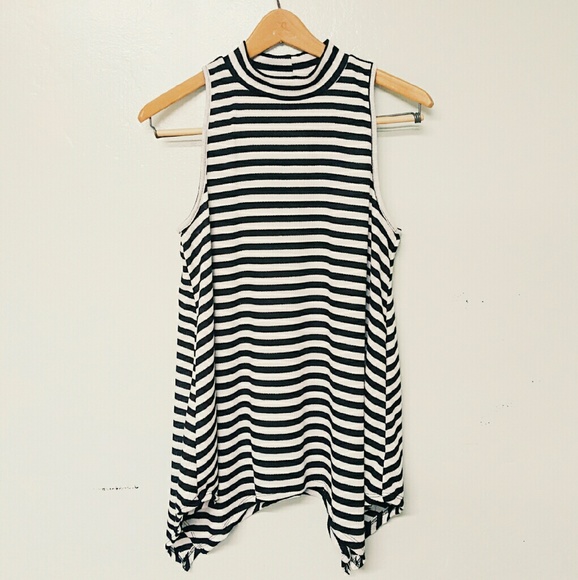 Free People Tops - new small mock neck top strip top long bouse