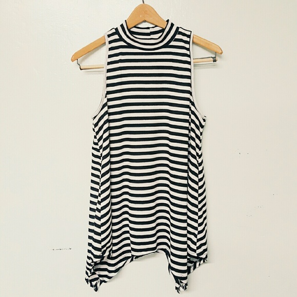 Free People Tops - new small mock neck top strip top long bouse