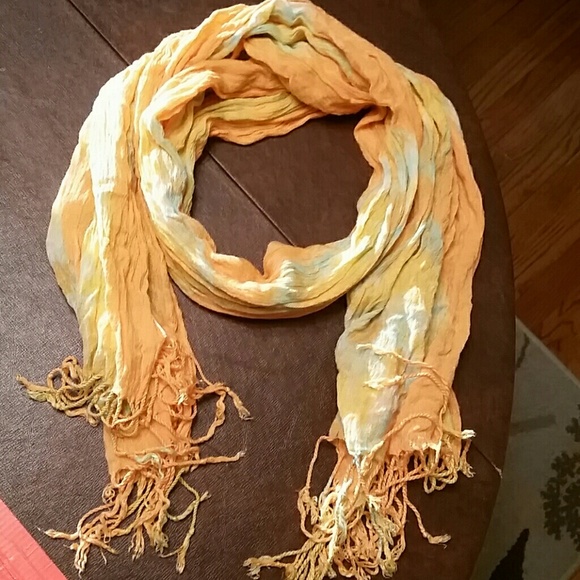 Orange tye dye scarf