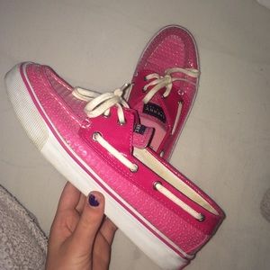 Pink Sequined Sperries!!