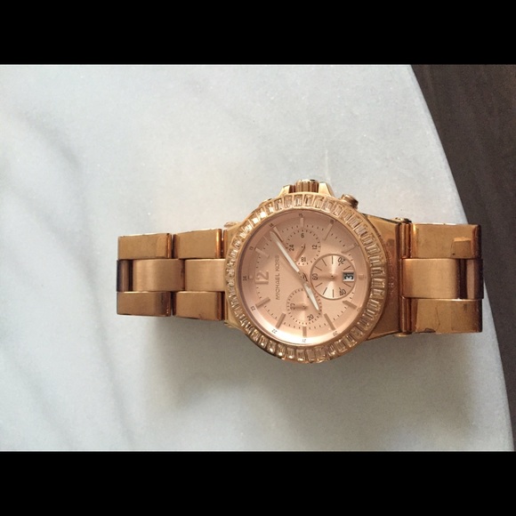 Michael Kors Rose Gold Watch with Diamonds
