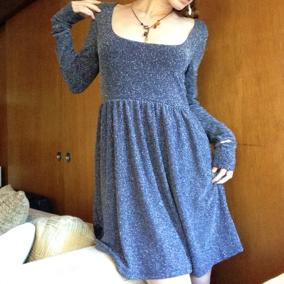 Free People Dresses & Skirts - [Free People] Midnight Silver Blue Stretchy Swing