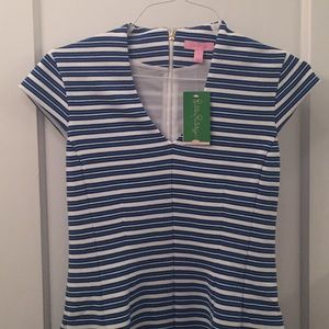 Lilly Pulitzer blue striped "Bree Dress"