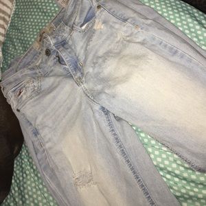 Distressed jeans