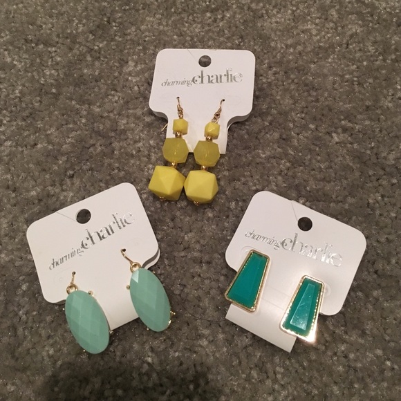 Charming Charlie Jewelry - All three earrings.
