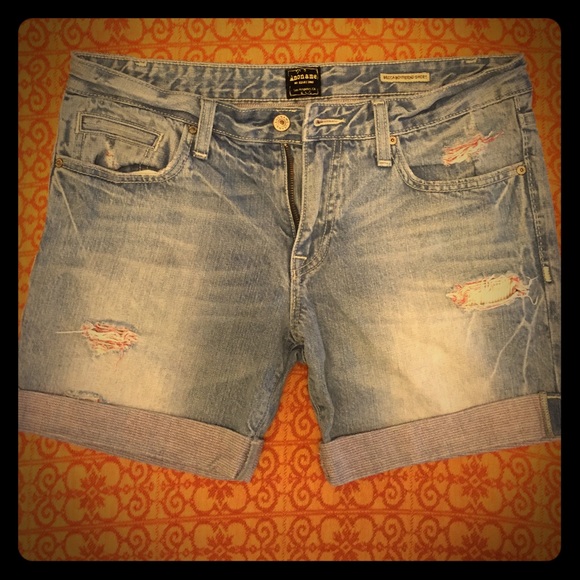 ANONAME Distressed "Becca Boyfriend" Denim Shorts