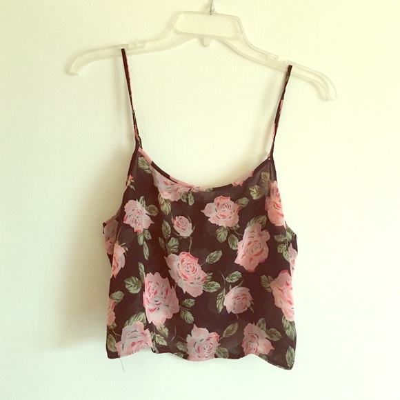 Forever 21 Floral Flowy Crop Top