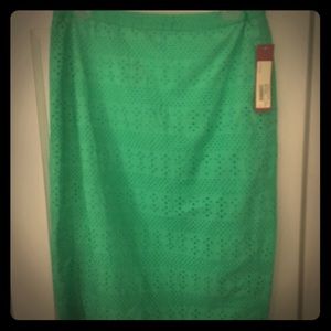 Green pencil skirt