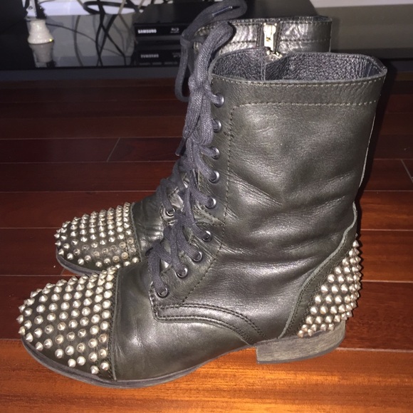 Steve Madden studded combat boots