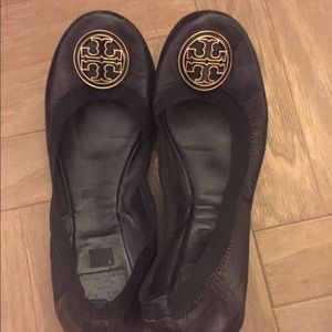 Tory Burch black slip on Reva - unique style!