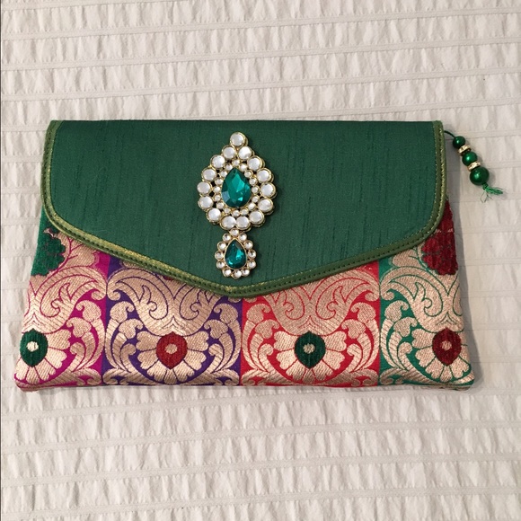 Handbags - Gorgeous Indian colored clutch bag