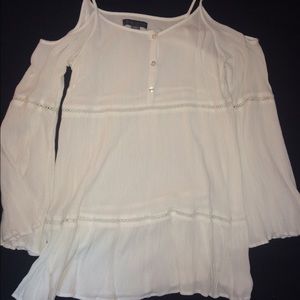Kendall and Kylie white boho shirt