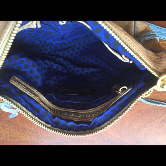 Tan & Light Blue Rebecca Minkoff Mac Crossbody - Picture 3 of 3