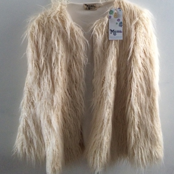 Brand new Show Me Your MuMu faux fur coat ivory