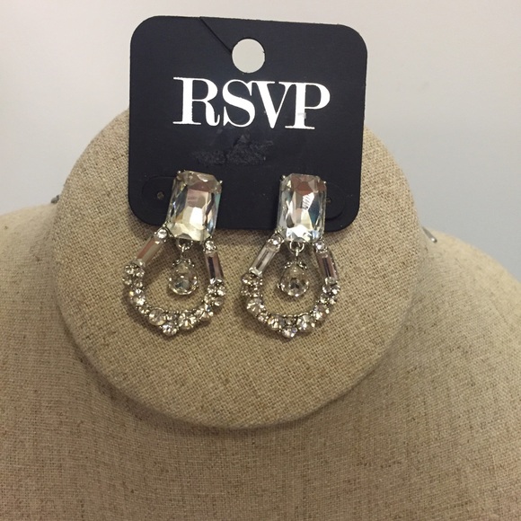 NWT Crystal Teardrop Earrings