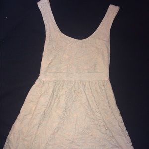 tan and peach dress from wet seal