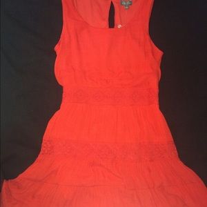 red tank dress with lace