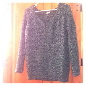 Knitted mint and black sweater