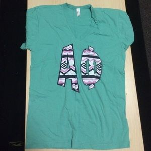 Alpha phi tribal letter shirt