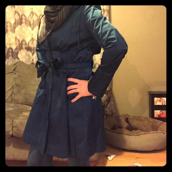 Long teal dress jacket