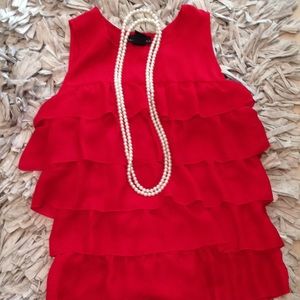 ✏️2 for 10✏️ Fresh and Cute Red Ruffle Shirt