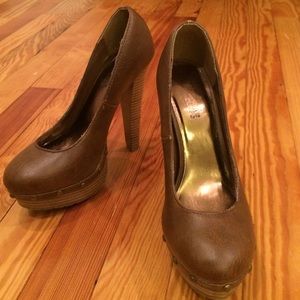 Charlotte Russe brown platform heels